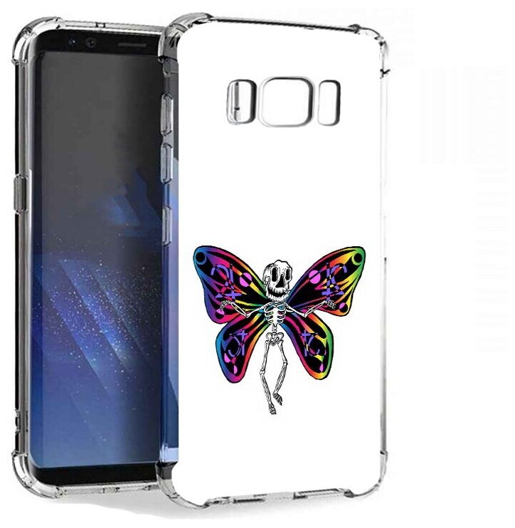 Чехол задняя-панель-накладка-бампер MyPads эффект бабочки для Samsung Galaxy S8 Plus SM-G955 противоударный