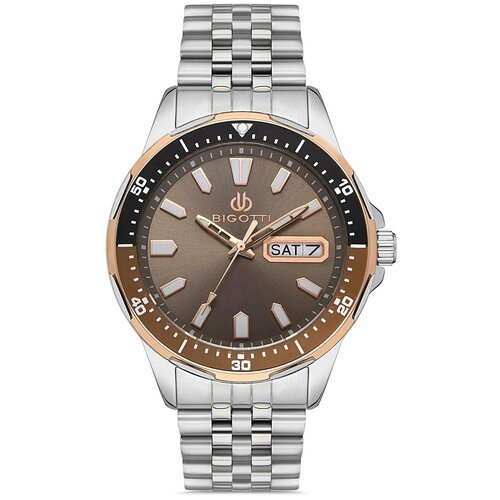 наручные часы bigotti bg 1 10356 4 классические мужские Наручные часы Bigotti Milano Napoli, коричневый