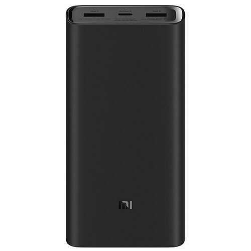 Аккумулятор Xiaomi Mi Power Bank 3 20000mAh, чёрный canyon pb 2002 power bank 20000mah li poly battery input type c 5v3a 9v2a 18w output type c 5v3a 9v2 2a 12v1 5a 20w output usba1 usba2 5v3a 5v 4