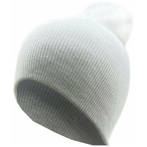 Шапка вязаная длинная Skully Board Soft Knitted Hat white