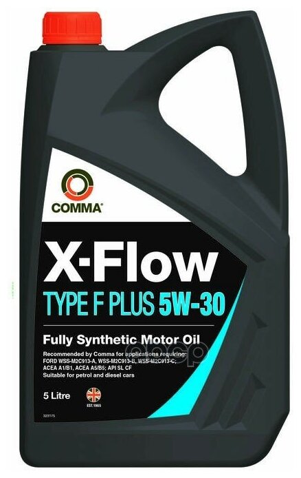 COMMA Масло Моторное 5w30 Comma 5л Синтетика Xflow Type F Plus