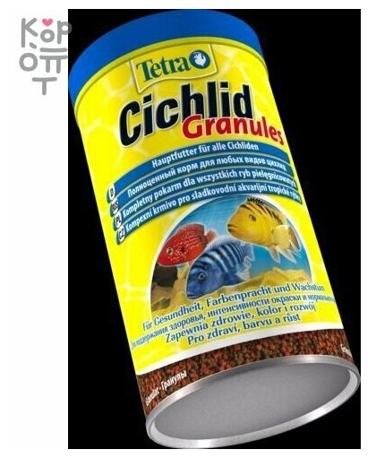 Корм для аквариумных рыб Tetra Cichlid Granules 500 мл (гранулы) - фотография № 6