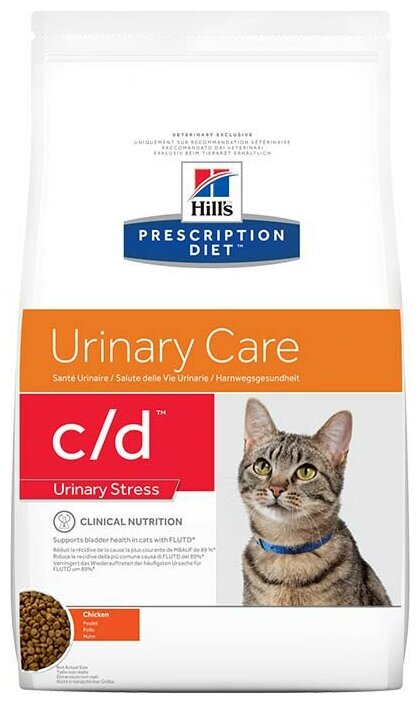 Сухой корм для кошек Hill's C/D Feline Urinary Stress лечение цистита и МКБ, с курицей 1.5 кг - фотография № 16