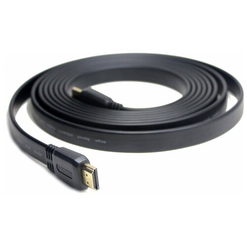 Кабель HDMI - HDMI, 3м, Gembird (CC-HDMI4F-10) кабель hdmi gembird cablexpert 3м v1 4 19m 19m плоский кабель черный позол разъемы cc hdmi4f 10