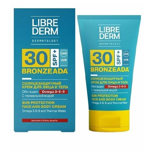 Librederm Bronzeada солнцезащитный крем для лица и тела Omega 3-6-9 SPF 30 150 мл