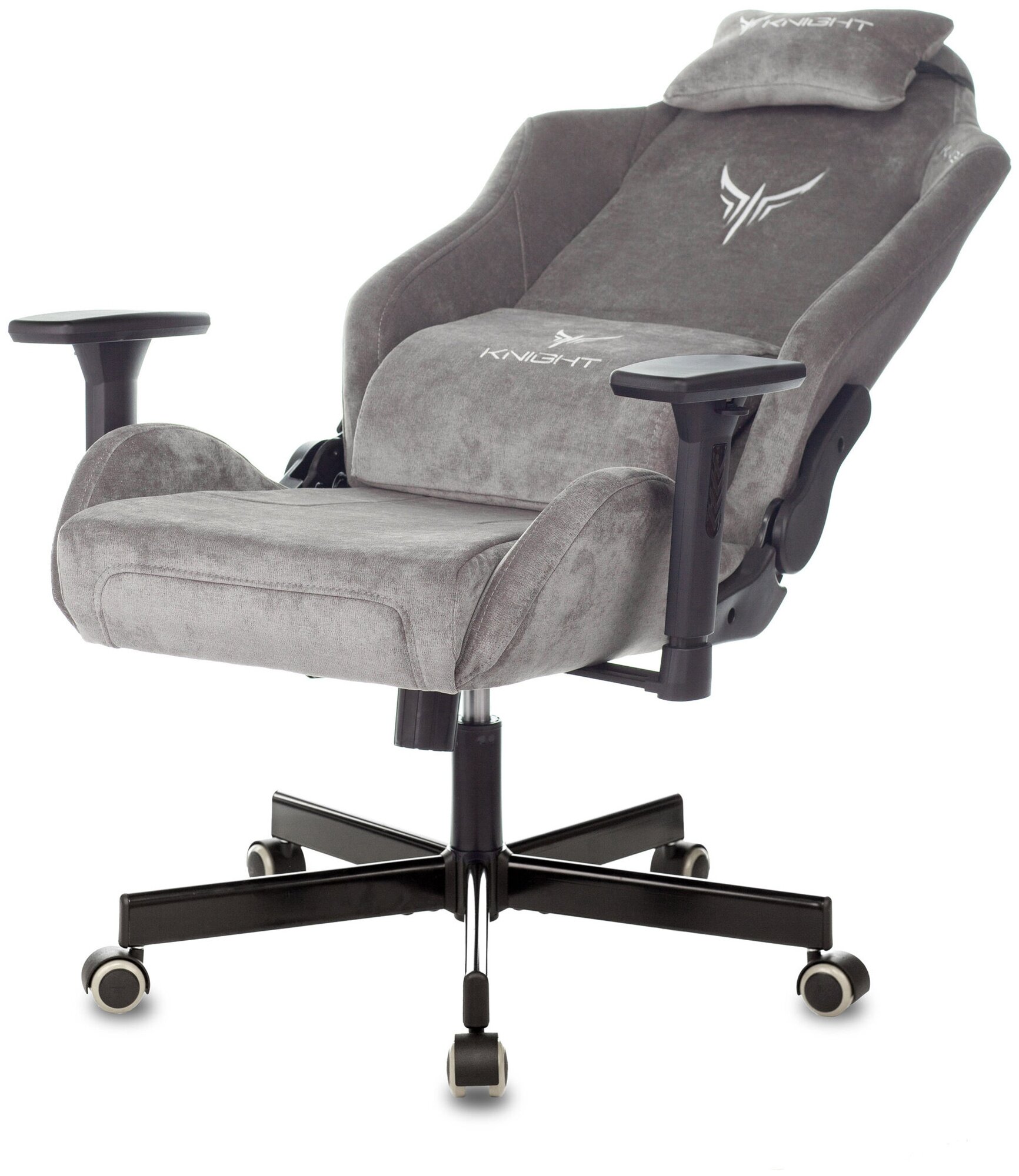 Компьютерное кресло Бюрократ Knight N1 Fabric игровое, обивка: текстиль, цвет: серый