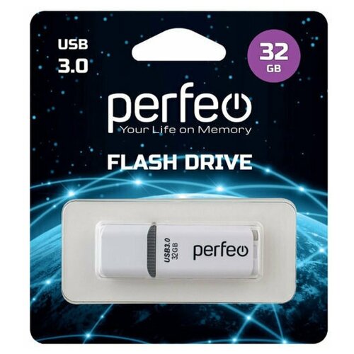 USB Флеш-накопитель USB накопитель Perfeo 3.0 32GB C12 White