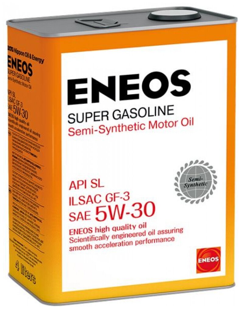Полусинтетическое моторное масло ENEOS Super Gasoline SL 5W-30