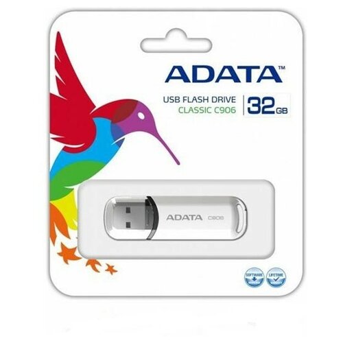 Флеш диск 32GB USB 2.0 A-DATA Classic C906 белый