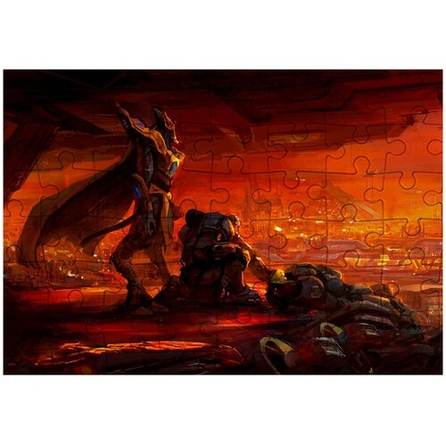 Пазл Картонный 38x26 см, размер А3, 300 деталей, модель StarCraft 2-39