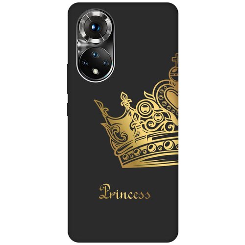 Матовый чехол True Princess для Honor 50 / Huawei Nova 9 / Хонор 50 / Хуавей Нова 9 с 3D эффектом черный