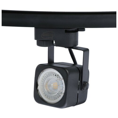 Трековый светильник Luazon Lighting под лампу Gu10, квадратный, корпус черный