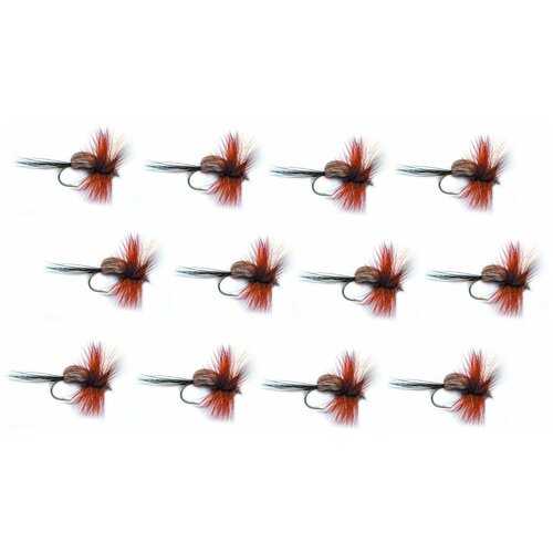 PFG, Мушка Humpy, №14, Red, 12шт. (D020RD)