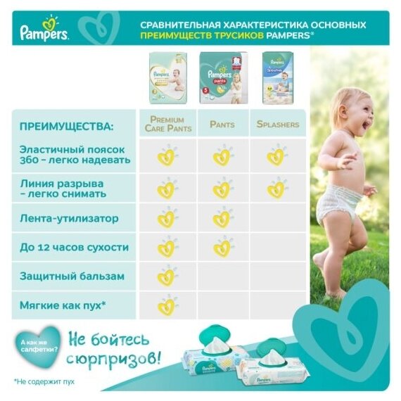 Подгузники-трусики Pampers Premium Care Pants (9-15 кг) 58 шт. - фото №11