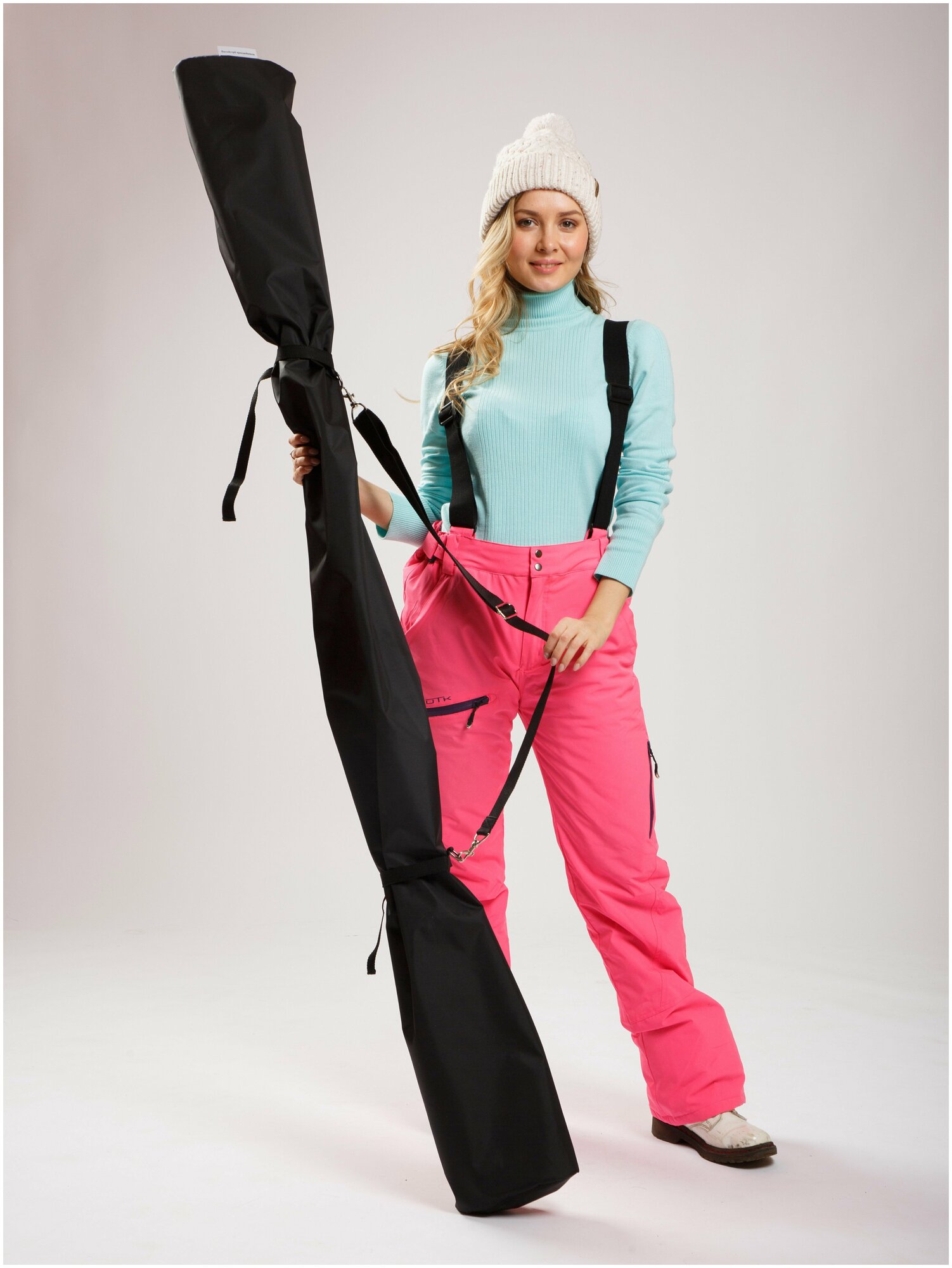 Чехол для беговых лыж Case For Scooter на 1-2 пары, лыжный чехол, лыжная сумка, черный, 175 см