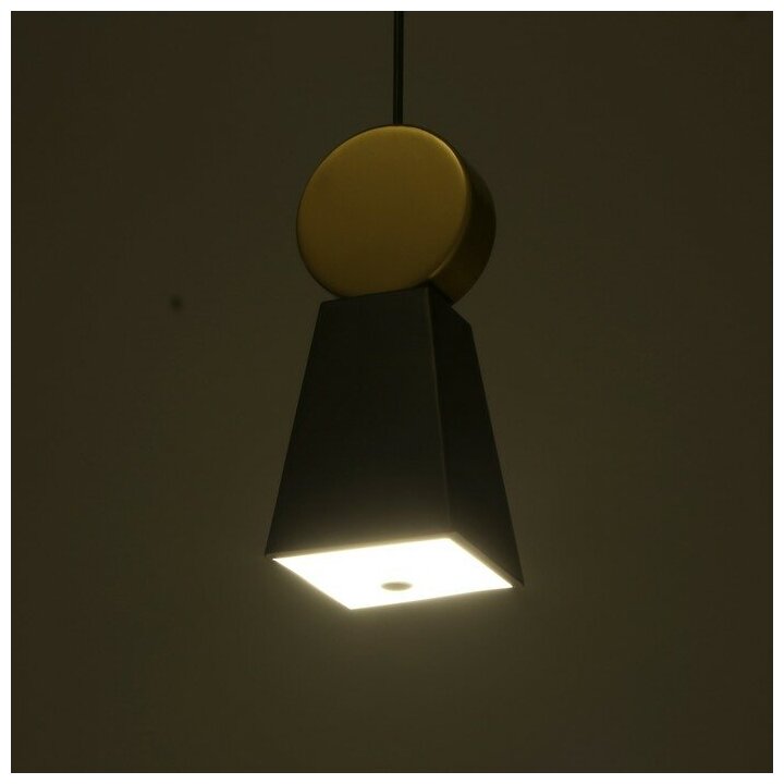 Светильник 2284/1 LED черно-золотой 10х10х24-124 см - фотография № 4