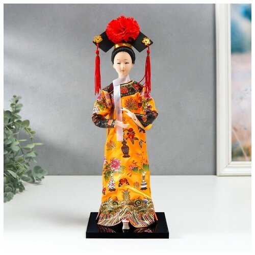 Кукла коллекционная Китаянка в национальном платье 32х12,5х12,5 см nnb кукла коллекционная китаянка в национальном платье с платочком 32х12 5х12 5 см