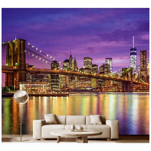 Фотообои на стену Модный Дом Сияние ночного города 350x300 см ШxВ 8037₽