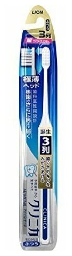 Зубная щетка Lion Япония Clinica Advantage компактная 3-х рядная, средняя жесткость