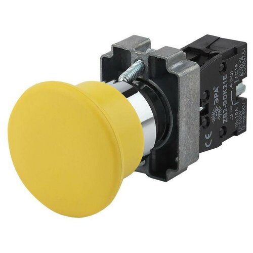 Кнопка LAY5-BC51 Грибок 1з без подсветки BBG70-BC-K05E желт. | код Б0045644 | ЭРА (2шт. в упак.)