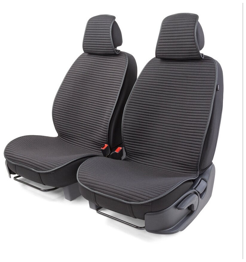 Накидки на передние сиденья "Car Performance", 2 шт, fiberflax CUS-1042 BK