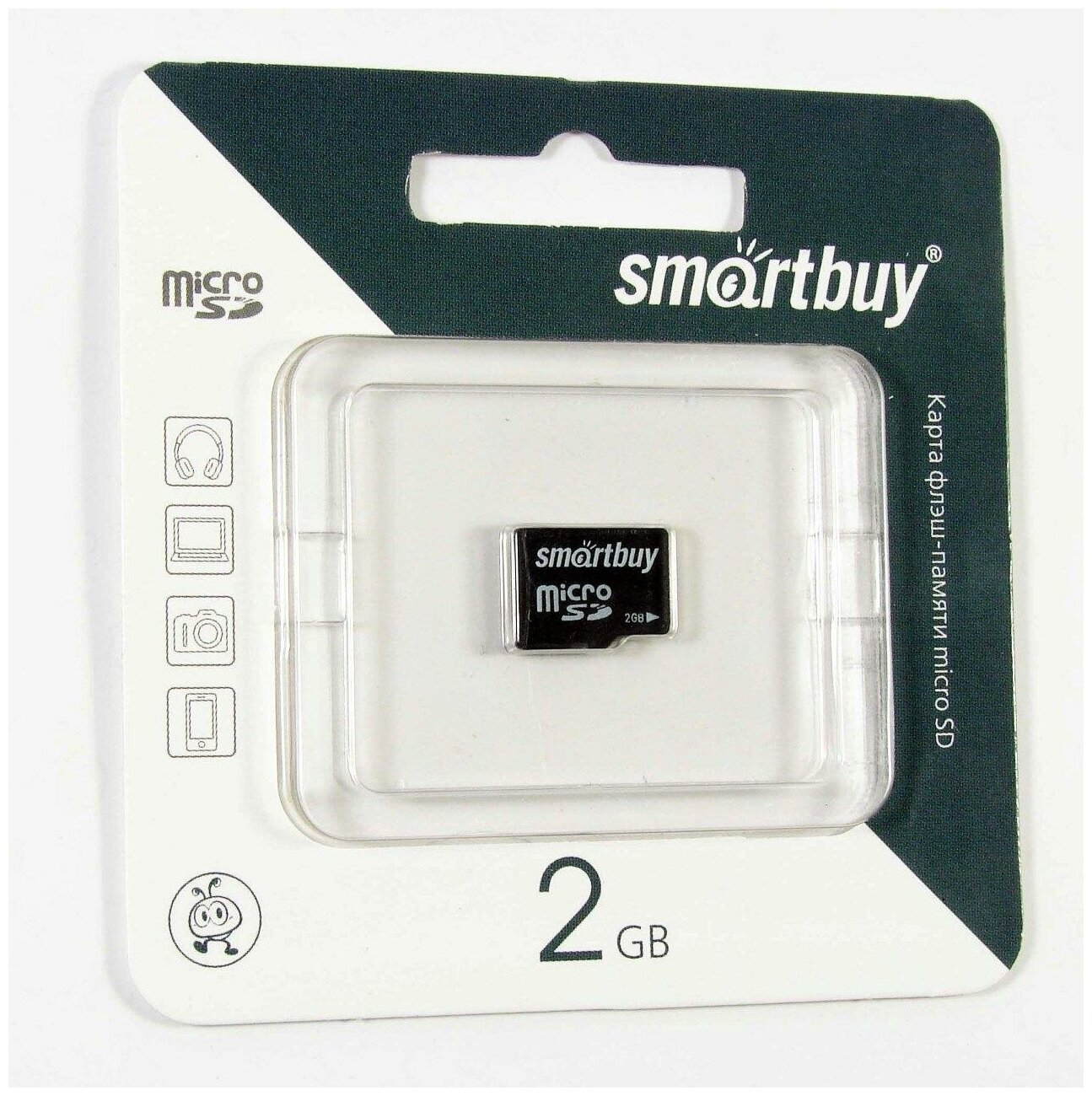 Карта памяти (SMARTBUY (SB2GBSD-00) MicroSD 2GB)