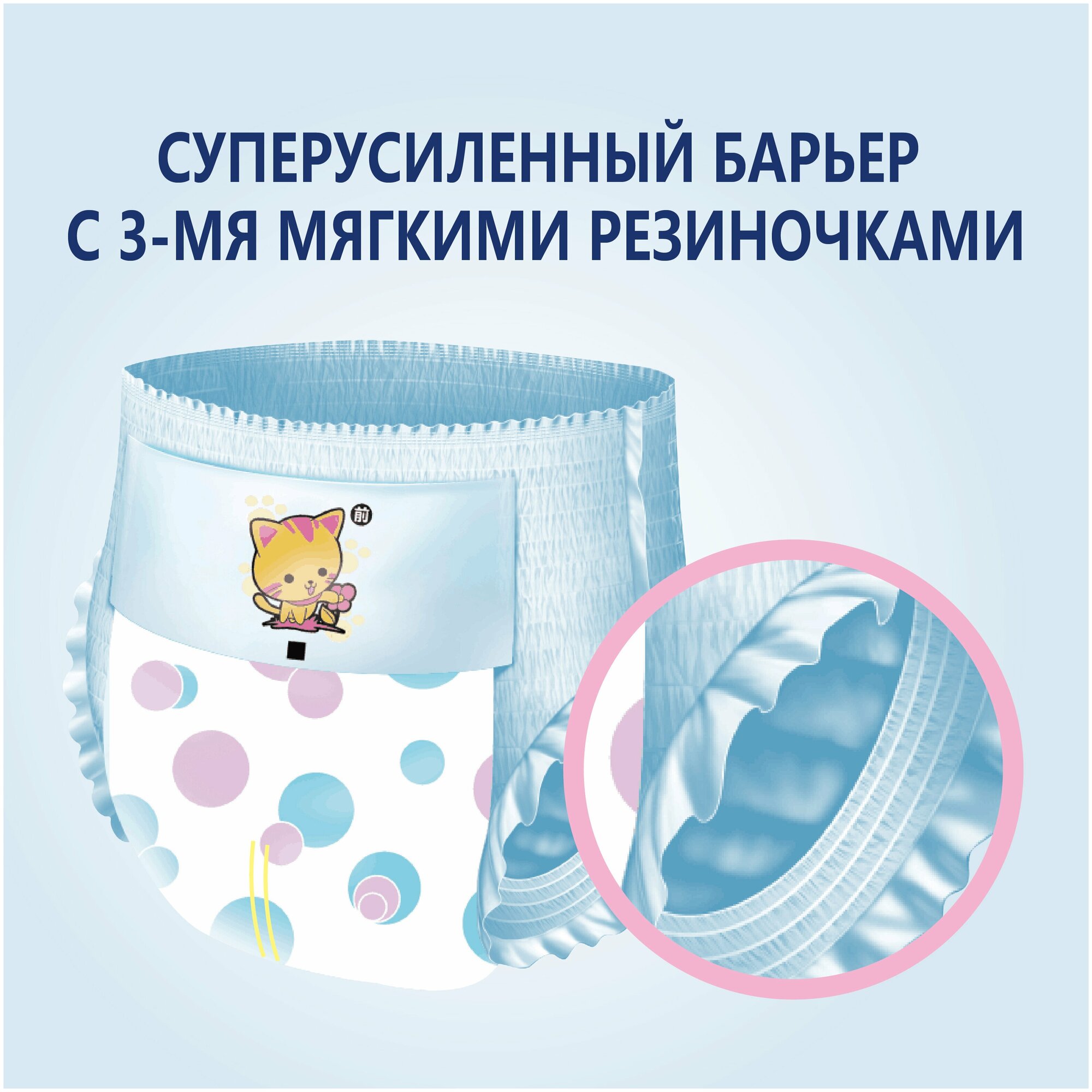 Подгузники-трусики MammySun М (7-12 кг), 58 шт. Mammy Sun - фото №5