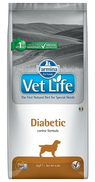 FARMINA VET LIFE CANIN DIABETIC для взрослых собак при сахарном диабете (12 кг) - фотография № 4