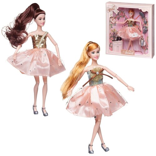 Кукла Junfa Atinil Мой розовый мир в платье со звездочками на юбке, 28см WJ-21546