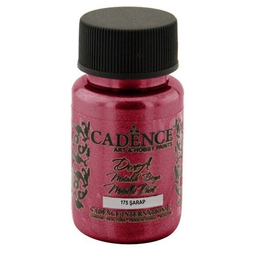 Акриловая краска Cadence Dora Metallic Paint. Wine-175