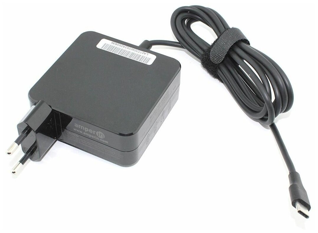 Зарядное устройство (блок питания/зарядка) Amperin AI-XI65CB для ноутбука Xiaomi 65Вт, USB Type-C, черный