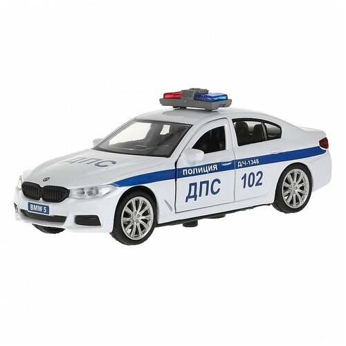 Машина металлическая BMW 5-ER SEDAN M-SPORT полиция 12 см, двери, багажник. Технопарк