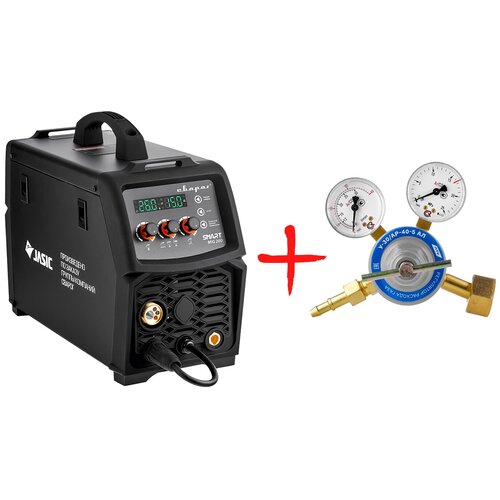 Сварочный аппарат инверторного типа Сварог REAL SMART MIG 200 BLACK N2A5 Регулятор расхода газа 3892000₽