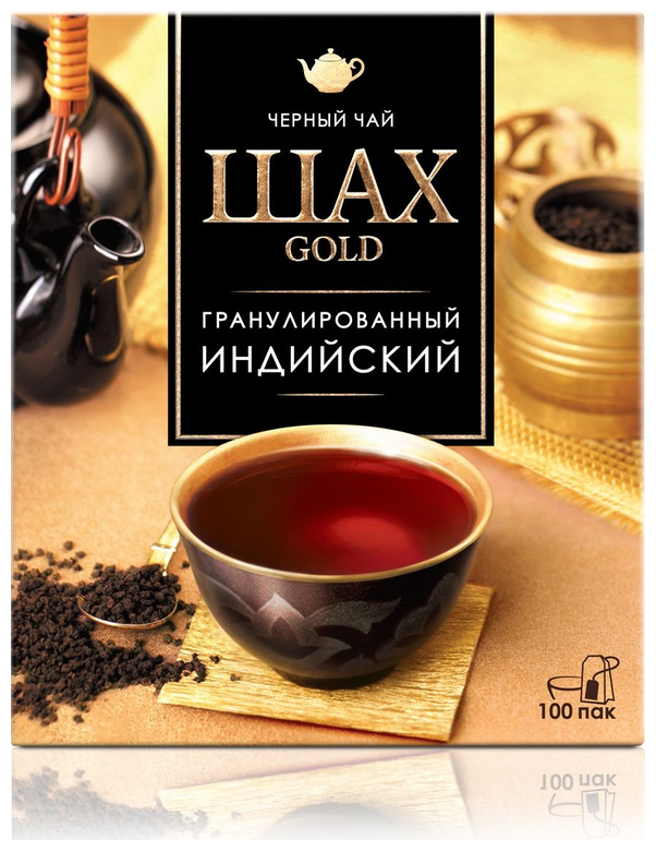 Шах Gold Индийский Чай черный в пакетиках 100 шт - фотография № 6