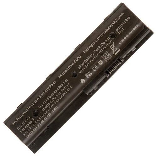 АКБ для ноутбука HP (HSTNN-LB3P) Pavilion dv4-5000 black 11.1V 5200mAh аккумулятор акб для ноутбука hp pavilion dv4 5000 black 11 1v 5200mah hstnn lb3p