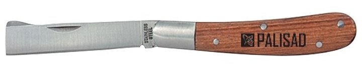 Нож садовый складной, копулировочный, 173 мм, деревянная рукоятка, Palisad 79002 - фотография № 12