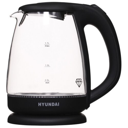Чайник электрический HYUNDAI HYK-G1001 стекло 17л2200Втдиск - 1 шт 422400₽