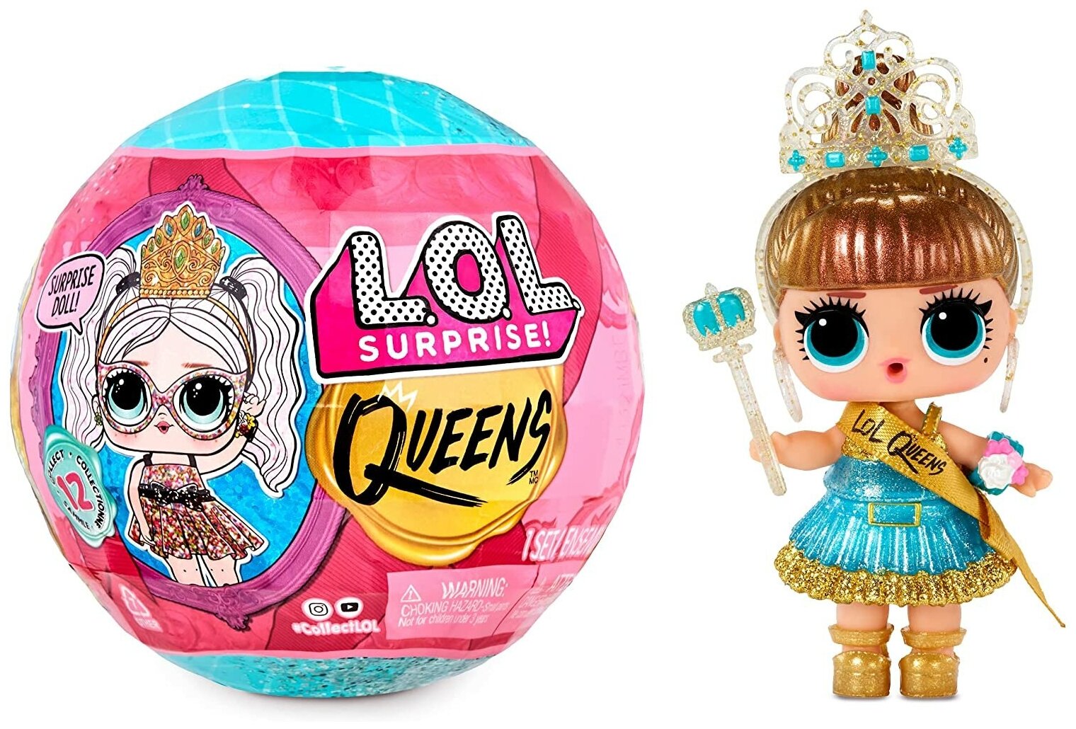 Кукла LOL Surprise Queens 579830 кукла ЛОЛ сюрприз Королевы / шарик ЛОЛ Квинс / Игрушка сюрприз для девочки