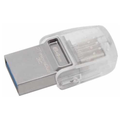 USB Flash Drive 64Gb - Kingston DataTraveler microDuo 3C DTDUO3CG3/64GB usb flash drive kingston datatraveler microduo 3c 128gb фиолетовый