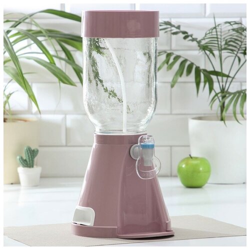 Кувшин с краником на подставке «Башня», 3 л, цвет микс