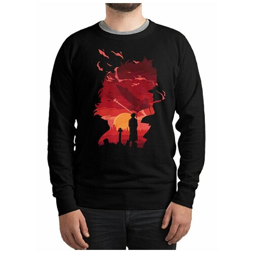 Свитшот DreamShirts Ковбой Бибоп - Cowboy Bebop / Аниме / Мужской Черный 56