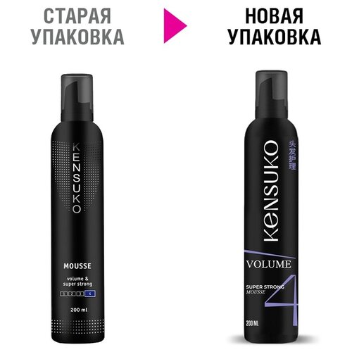 Kensuko Мусс Volume & Super strong, 200 мл