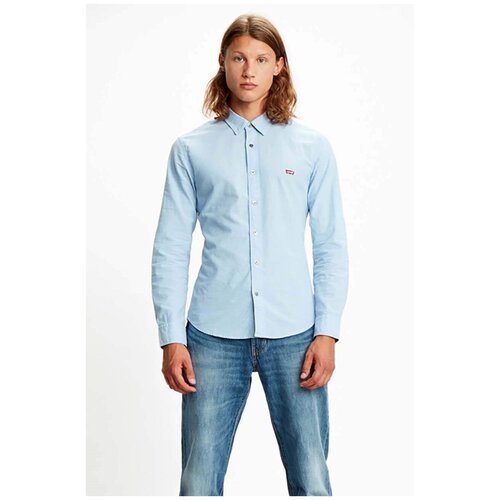 фото Классическая хлопковая рубашка levi's® 86625-0005 голубой 52