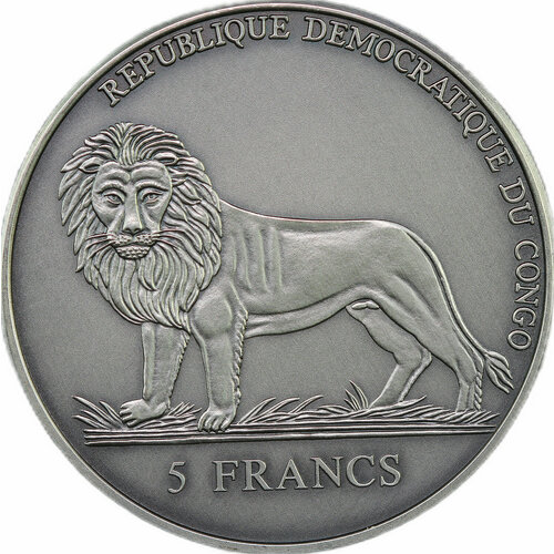 Монета 5 франков 2005 Морской календарь на 50 лет 1994-2044 Конго монета 10 франков 2004 императорский ангел исчезающий вид рыб конго