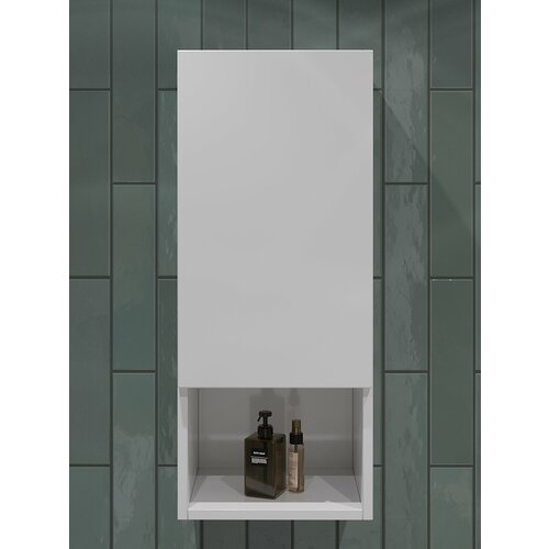 Шкаф для ванной комнаты навесной белый с полками распашной Orange вега Vg-30SR 4190₽