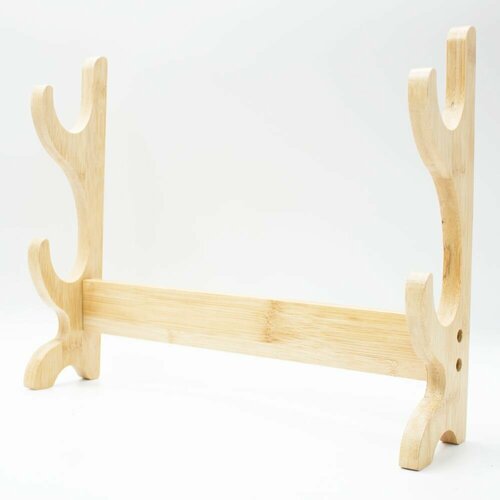 Подставка для катаны стенд для 2 мечей из бамбука 1000₽