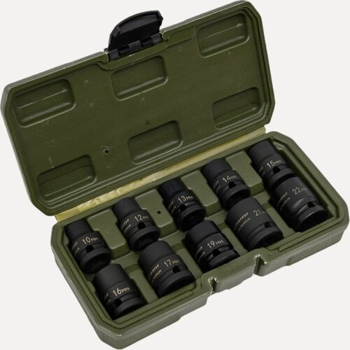 Изображение товара Набор головок ударных Дело Техники 1/2", 10шт. 660110, сталь, для работы с ударным