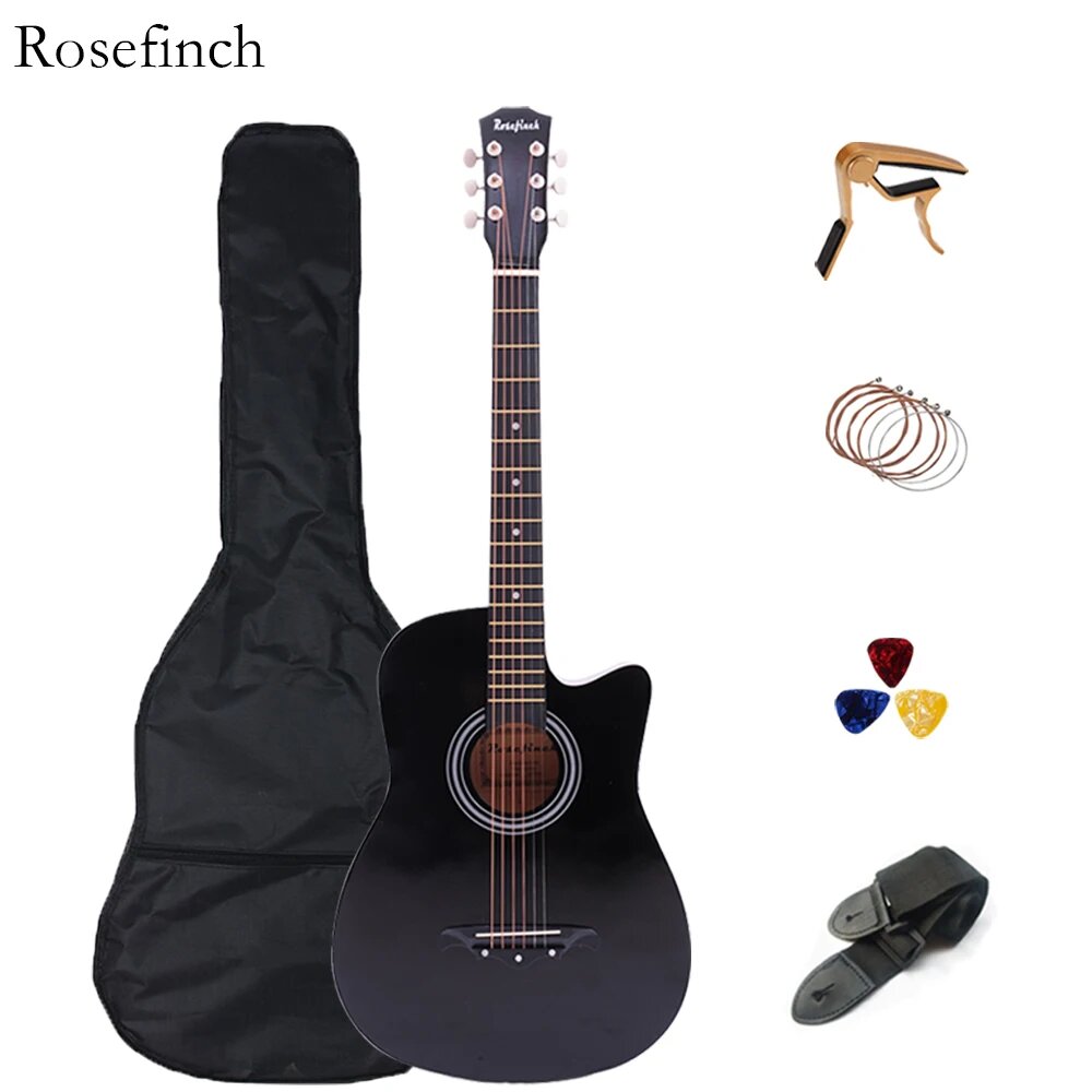 Комплект акустической гитары Rosefinish (38дюймов/41дюйм; цвет в ассортименте)