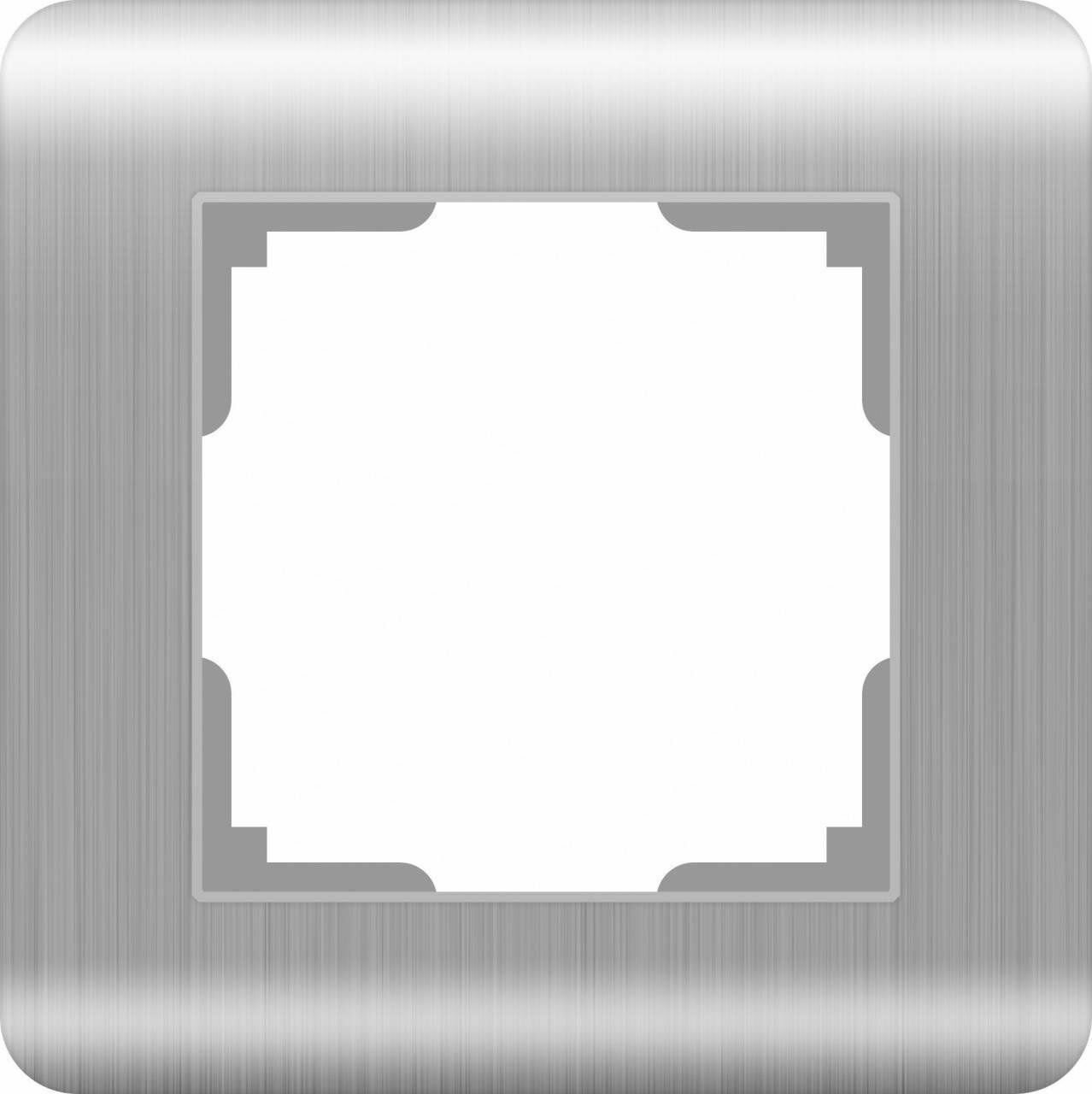 Рамка на 1 пост серебряный WL12-Frame-01 Stream Серебро Werkel 4690389076367