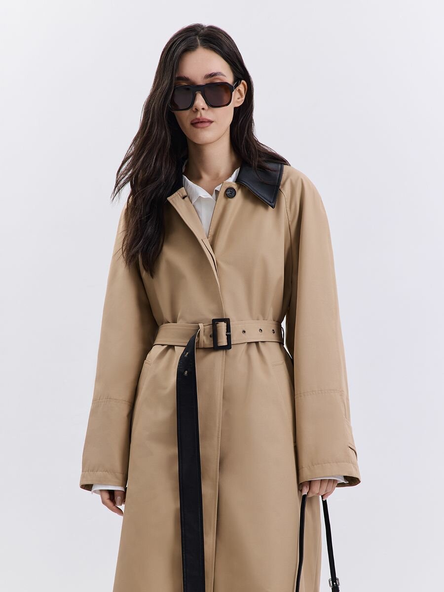 Тренчкот TOPTOP STUDIO, размер M/L, бежевый — фото 1